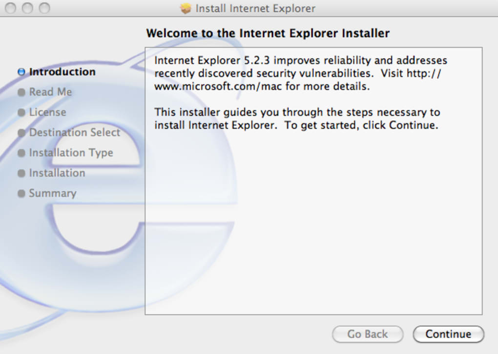 Internet Explorer For Mac 10.9.5